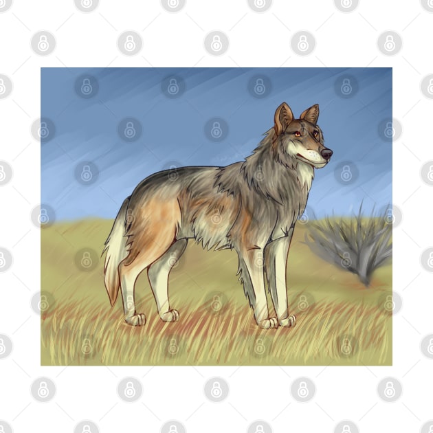 Mexican Wolf by SakuraDragon