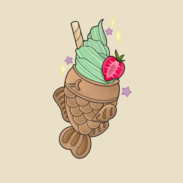 Matcha Taiyaki Ice-Cream by Lauren Street