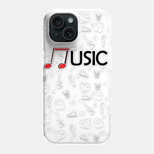 Music Sound Stuff Red and Black Phone Case