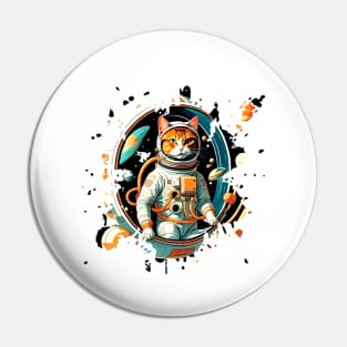 Astronaut Cat At The Space Pin