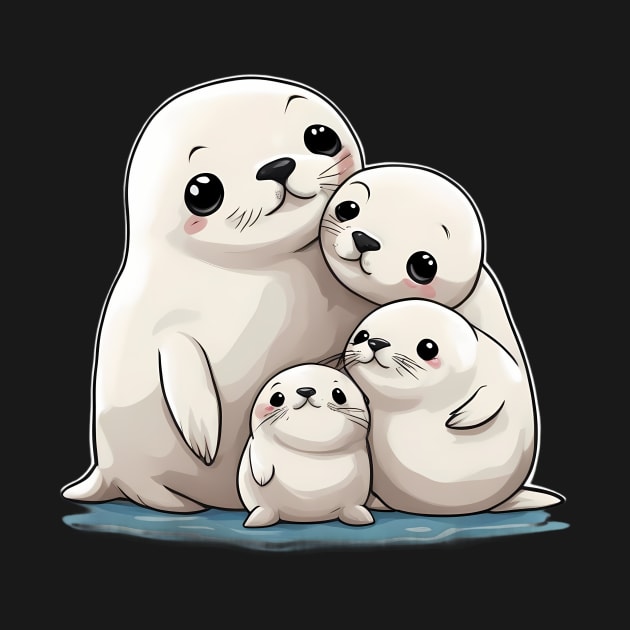 Arctic Seal Family by animegirlnft