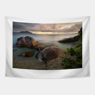 Sunrise on the beach on Fitzroy Island in Far North Queensland Tapestry