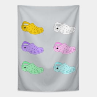 Assortment of Crocs Tapestry