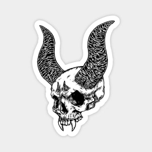 Demon skull Magnet