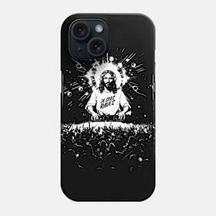 Disc Jockey Jesus Raves EDM Music Love Phone Case