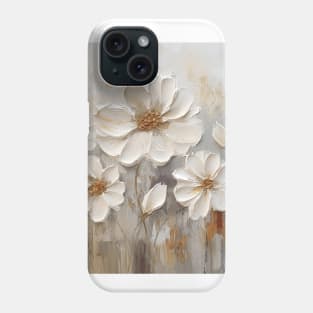 3D flowers - creamy and textured painting 3 Phone Case