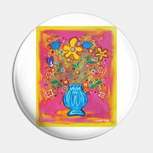 'Flowers in a Blue Vase' Pin
