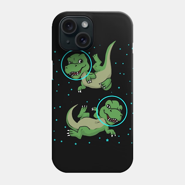 Dinosaur Astronaut Gift Kids TRex Spaceship Gift Dinosaur Phone Case by PomegranatePower