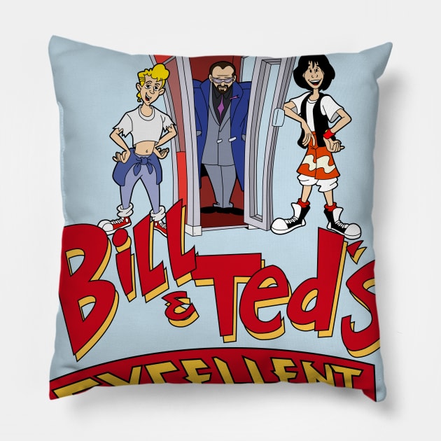 Bill and Ted's Excellent Adventures Pillow by ninetees