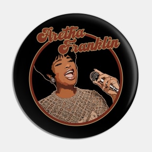 Aretha's Legendary Voice Soul Music Icon Tee Pin