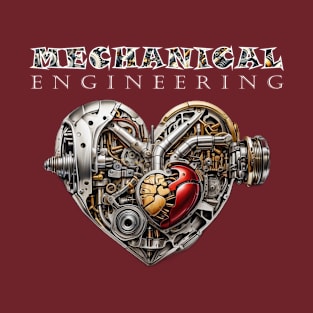 Mechanical Engineering - Heart Shape [White Text Version] T-Shirt