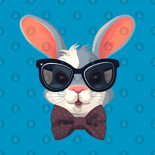 Dapper Bunny in a Bow Tie and Sunglasses by ObscureDesigns