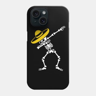 Dab Dabbing skeleton Sombrero Mexico Día de los Muertos Mexican Phone Case