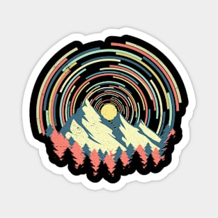 Retro Mountains Magnet