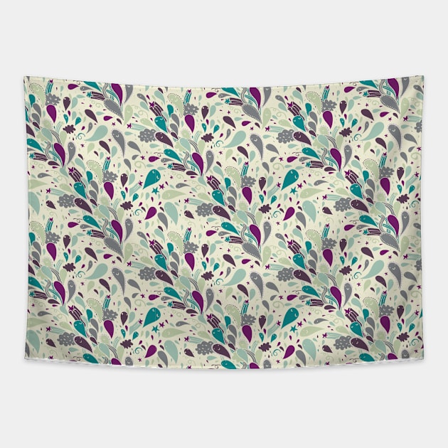 Abstract Green Pattern Tapestry by AnnieWijaya