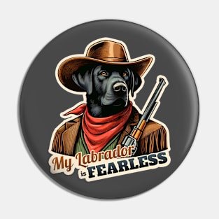 Cowboy Labrador Retriever Pin