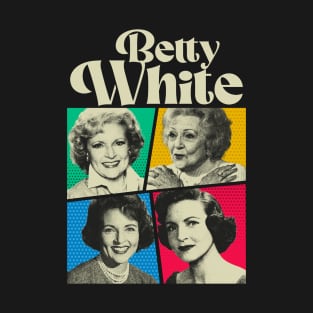 Betty White Comic White T-Shirt