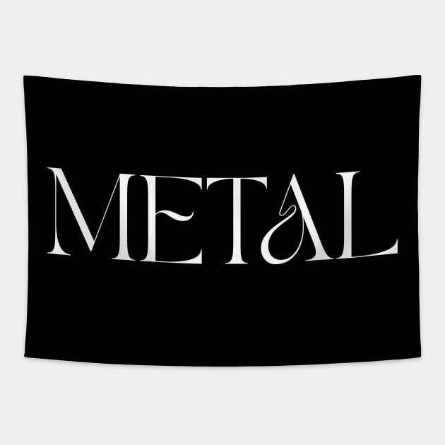 Metal logo Tapestry by lkn