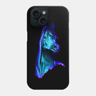 ARABIAN HORSE. Beautiful, BLUE, vibrant, Arab head study. Phone Case