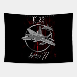 Lockheed Martin F-22 RAPTOR US AIR FORCE Fighterjet Tapestry