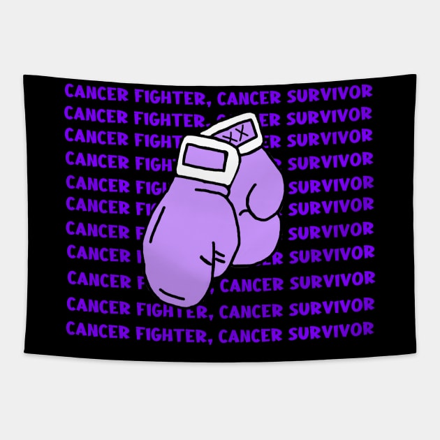 Purple Cancer Fighter, Cancer Survivor Tapestry by imphavok