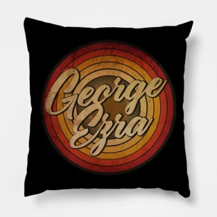 arjunthemaniac,circle retro faded George Ezra Pillow