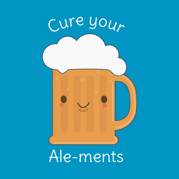 Kawaii Beer Pun T-Shirt by happinessinatee