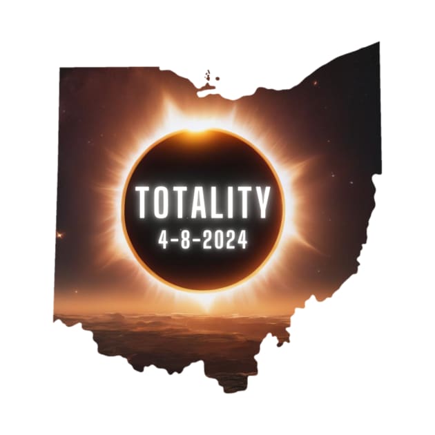 Ohio Total Eclipse April 8, 2024 Totality by Little Duck Designs