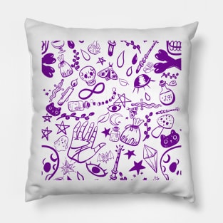 Witchy Doodles Pillow