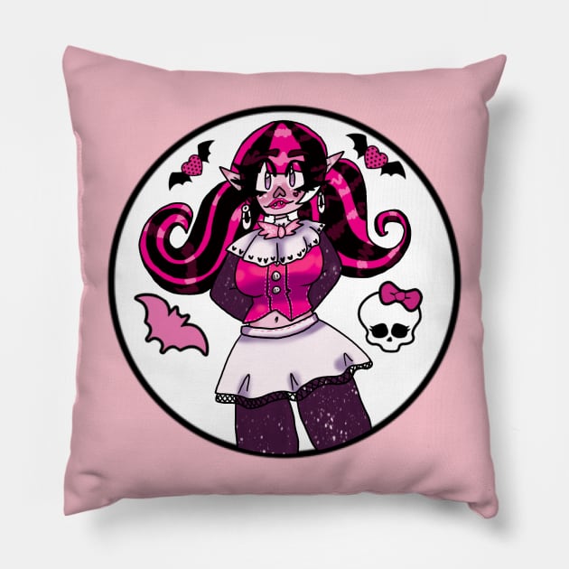 Draculaura Pillow by Shard Art