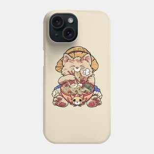 luffy cat ramen Phone Case