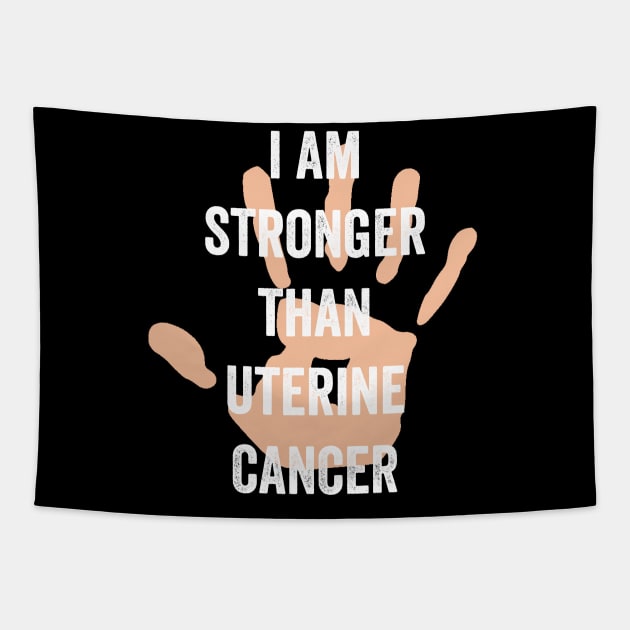 uterine cancer survivor - peach ribbon awareness month - gynecological cancer Tapestry by Merchpasha1