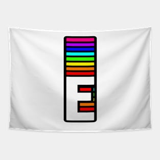 Rainbow Letter, E Tapestry