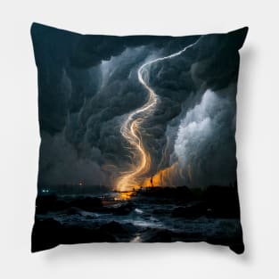 Stormy Night at Sea Pillow