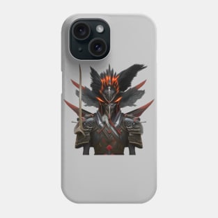 Black crow samurai face Phone Case