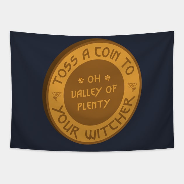 Toss a Coin to Your Witcher Tapestry by Pixel Paragon