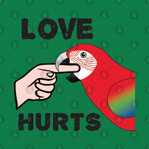 Love Hurts - Greenwing Macaw Parrot by Einstein Parrot