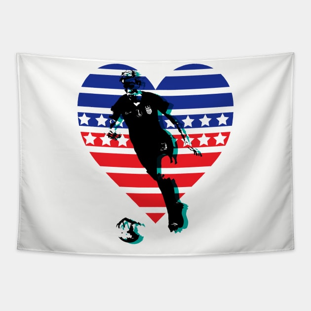 Cool USA Soccer  Womens Tapestry by bratshirt