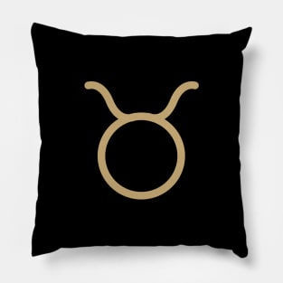 Taurus Zodiac Symbol Pillow