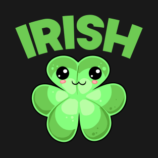 St Patricks Day Irish Kawaii Cute Clover T-Shirt