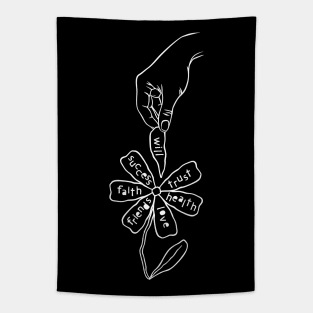 Keep the balance (black and white) Tapestry