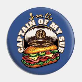 Funny-I Am The Captain Of My Sub Gift Pin