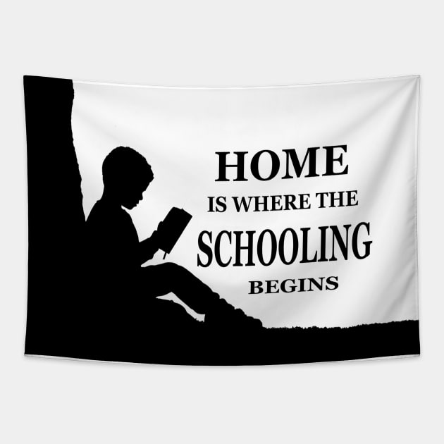 Home is where the schooling begins Tapestry by FLOWING COLORS