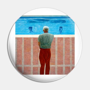 Man thinking by pool Pin