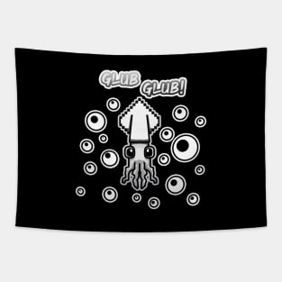 Cartoon squid Tapestry