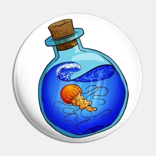 Jellyfish Bottle Pin