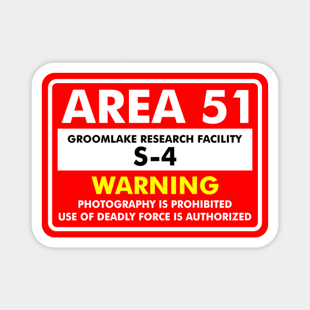 Area 51 Sign Magnet by Blade Runner Thoughts