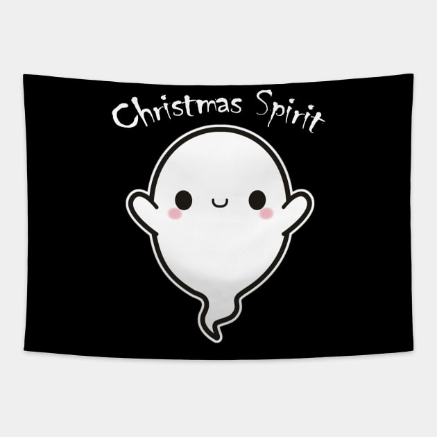 Christmas Spirit - Spooky Ghost Tapestry by Wanderer Bat