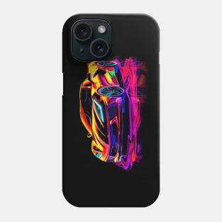 Amplify Orange C8 Corvette racecar refection Supercar Sports car Racing car Phone Case