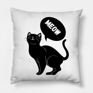 Cute cat meow Pillow